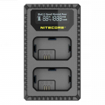 Nitecore USN1 kompakti&scaron;kas dvigubas įkroviklis, skirtas Sony NP FW50 su indikatoriumi + USB