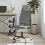 Biuro kėdė, pilka, tinklinis audinys ir dirbtinė oda