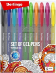 Berlingo, Rinkinys geliniai ra&scaron;ikliai, spalva, 10vnt, 0,5mm, Triangle gelis