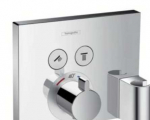 Hansgrohe ShowerSelect termostatinis mai&scaron;ytuvas su 2 i&scaron;ėjimais ir du&scaron;o galvos FixFit laikikliu, chromas