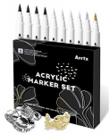 Profesionalūs akriliniai markeriai - flomasteriai ARRTX, 4 spalvų 10vnt.