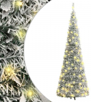 I&scaron;skleidžiama dirbtinė Kalėdų eglutė su sniegu, 210cm, 200 LED