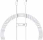Baseus Superior Series ll USB-C - USB-C 30W 480Mb/s 2m kabelis - baltos saplvos
