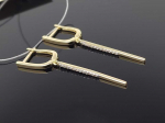 Best Diamonds Kabantys auksiniai auskarai su briliantais Praba: 585