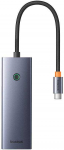 Hub 7in1 Baseus UltraJoy, USB-C &ndash; HDMI, 3xUSB 3.0, PD, SD/TF (pilka)