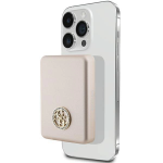 Guess Powerbank indukcinis 15W GUPBM5AL4DMD 5000mAh aukso spalvos MagSafe 4G Strassed Metal Logo