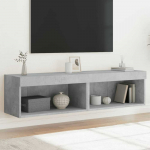 TV staliukas TV spintelės su LED lemputėmis, 2vnt., betono, 60x30x30cm