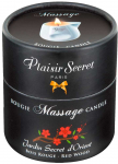 Plaisirs Secrets Masažinė žvakė Raudona Wood 80 ml