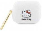 Apple AirPods Pro 2 Hello Kitty Silicone 3D Kitty Head (HKAP23DKHSH) ausinių dėklas baltos spalvos