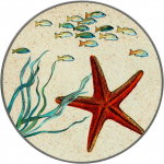 ROSE&TULIPANI SEA LIFE Apvalus padėkliukas 20 cm, jūrų žvaigždė