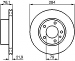 BOSCH stabdžių diskas 0986478043 34111163136