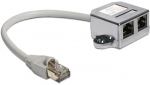 DELOCK RJ45 prievado dopleris 1 x RJ45 ki&scaron;tukas > 2 x RJ45 prievadas (2 x Ethernet)