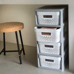 Curver Sourcing Infinity | 4 Compartment Wheeled Chest, 11 L, 30 x 36 x 69 cm