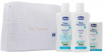 Chicco Baby Moments Rožinė komlektas vonios skystis 200ml + plaukų &scaron;ampūnas 200ml + &scaron;velnus muilas 100g