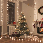 Smulkių LED lempučių girlianda, 45m, PVC, 2000 &scaron;iltų baltų LED
