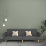 Dvivietė sofa-lova, &scaron;viesiai pilkos spalvos, audinys