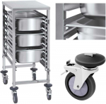 Royal Catering Maitinimo transportavimo vežimėlis 7x GN1/1 konteineriams, keliamoji galia iki 50kg