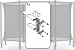 Saugos tinklų tvirtinimo detalės Berg Comfort, 1 vamzdžiui, 95 mm