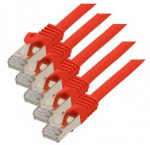 S-Conn S/CONN RJ45-RJ45, m-m, 0,25 m, 0,25 m, Cat7, S/FTP (S-STP), RJ-45, RJ-45, raudonas