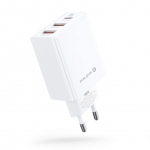 Evelatus ETC06 Premium 32W adaptīvs 3 Portu 5V-12V 2x USB / USB-C Tīkla lādētājs Bats