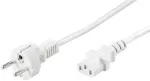 Goobay F tipas, CEE 7/7 - C13 maitinimo laidas, 2 m, baltas