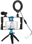 Puluz Blogerio rinkinys su LED žiedinė lempa, stovu, telefono laikikliu ir mikrofonu