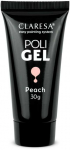 Activeshop Nagų poligelis Claresa Poli Gel, Peach, 30 g