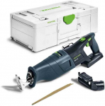 Akumuliatorinis tiesinis pjūklas Festool RSC 18 EB-Basic 18 V; (be akumuliatoriaus ir pakrovėjo)