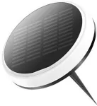 0,6W LED įsmeigiamas lauko &scaron;viestuvas su saulės baterija, juodas, 3000K-6000K