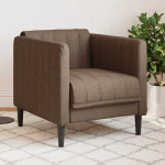 Sofa kėdė, rudos spalvos, dirbtinė versta oda