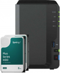 Serveris Synology DS223 12TB Plus HDD NAS-Bundle NAS inkl. 2x 6TB Synology Plus HDD 3.5 col. SATA