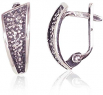 Sidabriniai auskarai angli&scaron;ku užsegimu, Metalas: Sidabras, Praba: 925&deg;, - 2.5 g. - 17 mm.