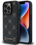 Karl Lagerfeld PU Karl Heads Pattern MagSafe dėklas telefonui Apple iPhone 15 Pro Max juodos spalvos