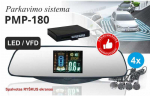 Parkavimo sistema galinio vaizdo veidrodėlyje PMP-180, 4 davikliai