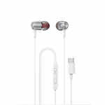 Dudao X1PROT į ausis įki&scaron;amos laidinės USB-C ausinės 1.2 m - baltos spalvos