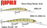 Vobleris Rapala Down Deep Husky Jerk Geltona Perch YP