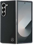 Mercedes Samsung Galaxy Z Fold6 Karl Lagerfeld Leather Wood Imitation MagSafe (MEHMZFD623RBGVK) dėklas telefonui juodos spalvos