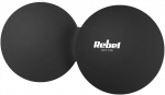 Duoball dvigubas masažo kamuolys 6.2 cm, juodos spalvos, silikoninė medžiaga, REBEL ACTIVE