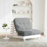 Futono sofa-lova su čiužiniu, balta, 80x206x11cm, pu&scaron;is