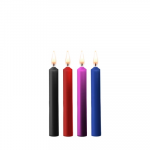 Ouch By Shots Ouch! Teasing Wax Candles Set 4 Multicolor - Low-Temp Drip System