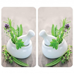 Stiklinės lėk&scaron;tės HERB GARDEN viryklei - 2 vnt, WENKO