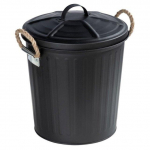 Vonios krep&scaron;elis su užvalkalu GARA, juodas, 6 l, WENKO