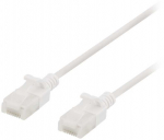 DELTACO U/UTP Cat6a jungiamasis kabelis, plonas, 3,5 mm skersmens, 2 m, baltas