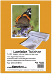 TimeTEX Laminavimo vokai A4 2x80 mic, matinis pavir&scaron;ius, 100 vnt. (TT70082)