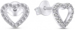 Brilio Silver Charming sidabrinis earrings Hearts with cubic zirconia EA355W