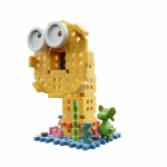 Marioinex Diplodocus ir Sea Mermaid kaladėlės 60 vnt Mini vaflių figūrėlė ZA5500