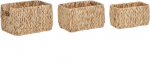 Beliani Rinkinys 3 Baskets HANOI Braided Natural