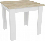 Leobert Table NP 80x80 Sonoma Oak + Baltas