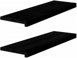 Palangės, 2 vnt, tamsiai rudos, 80x25x2 cm, ąžuolo medienos
