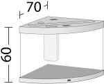 Juwel Akvariumas Trigon LED 190 L juodas